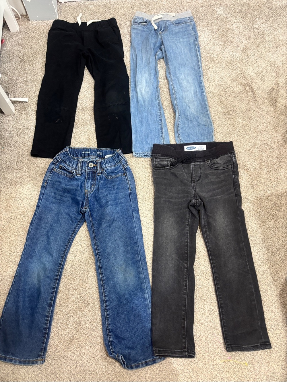 Lot of little boy size 5 pants jeans black jeans 5 slim Old Navy cat and Jack
